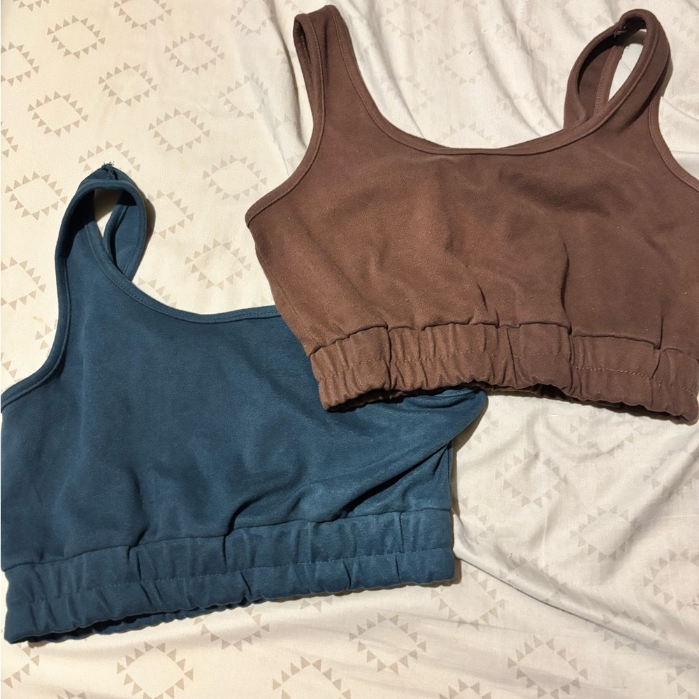Multiple tank tops and crop tops